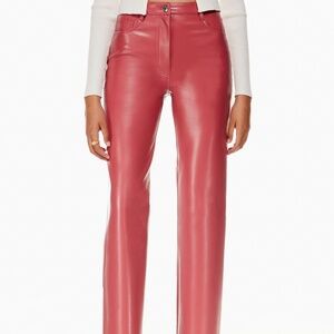 Wilfred The Melina™ Cropped Pant Vegan Leather pants - Rosy Red - SOLD OUT
